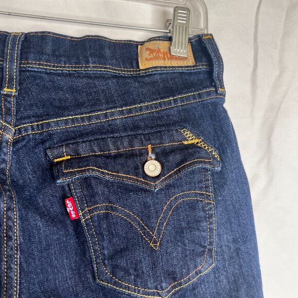 Levis 515 Bootcut Denim Jeans Dark Wash Non Destructed Size 6S - Picture 6 of 10